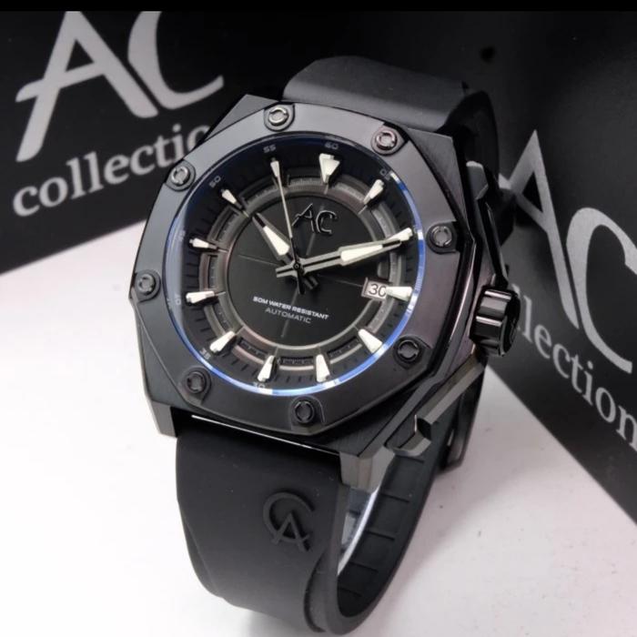 ALEXANDRE CHRISTIE AC 9601 BLACK RUBBER AUTOMATIC AC9601 PRIA ORIGINAL