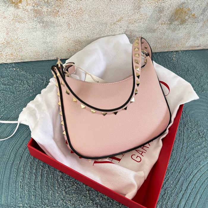 Vltn Rockstuds Hobo Bag