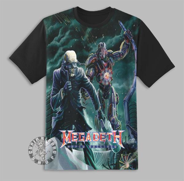 Kaos band Megadeth super Baju anak laki Pakaian distro musik anime 3D