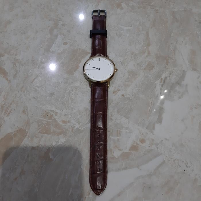 Jam Tangan Aries Gold Urban 1007 Pria Minimalis Elegan Bronze Gold Tali Murah Rare