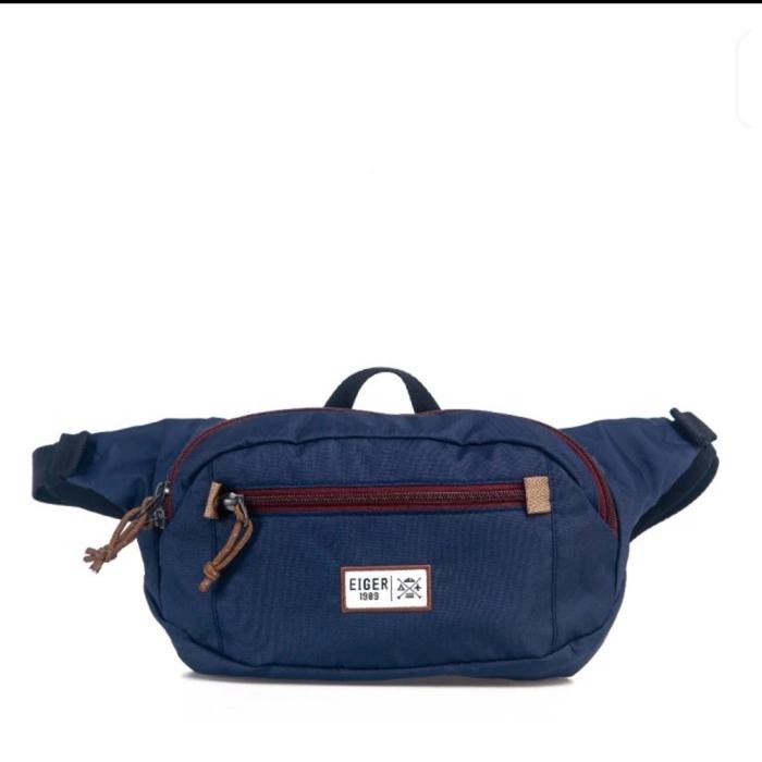 eiger grapnel waistbag packable - tas selempang 3L biru original