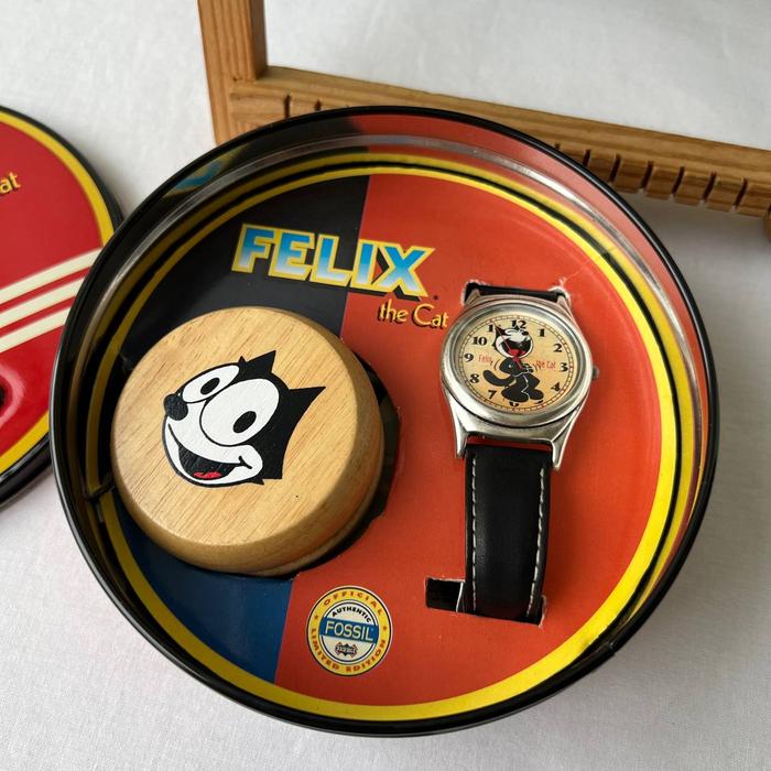jam tangan wanita fossil felix the cat watch set mm