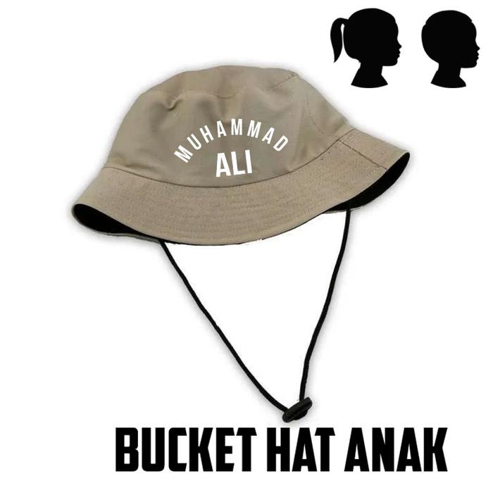 Topi bucket hat anak muhammad ali