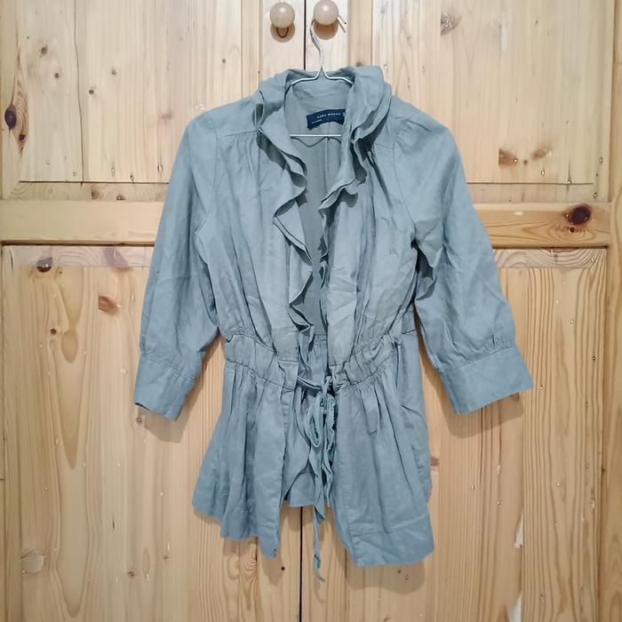 Outer Blazer Wanita Zara Ruffles