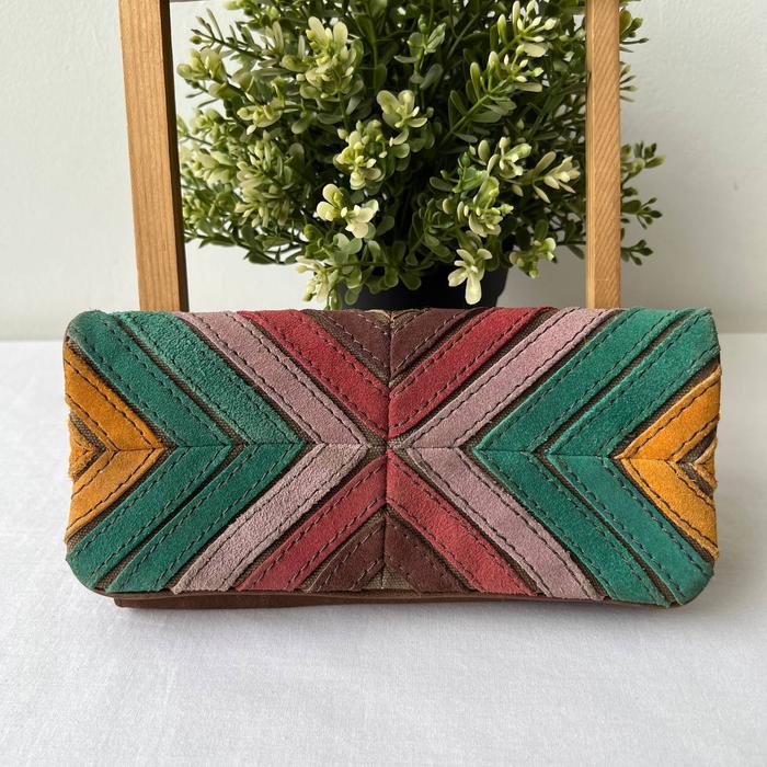 dompet wanita fossil lola patch clutch patchwork mm