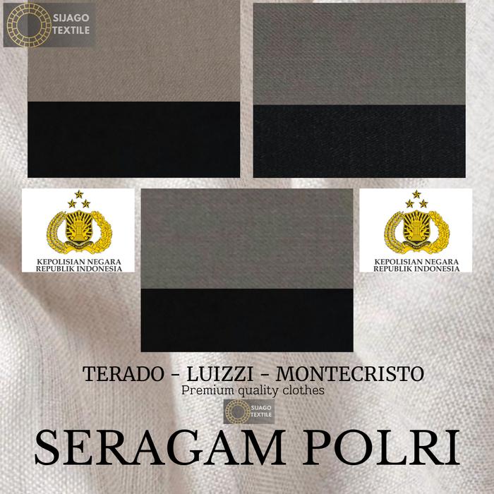 Kain Seragam Polisi dan PNS Polisi, Atasan dan Bawahan LUIZZI/10cm - Luizzi 20 Ats