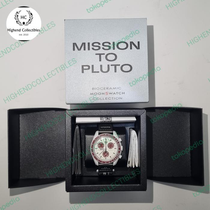 OMEGA SWATCH MOONSWATCH JAM TANGAN MISSION TO PLUTO BIOCERAMIC ORI