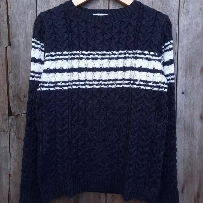 knitwear cable sweater rajut liberty second preloved