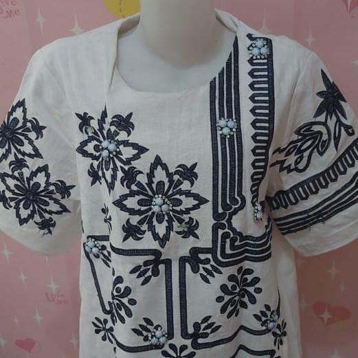 preloved blouse linen bordir