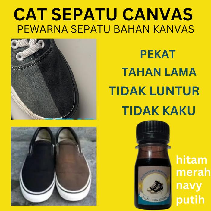 Cat Canvas Pewarna Repaint Sepatu Tas Topi Jaket Bahan Canvas Denim Kanvas Kain Katun Converse Vans 