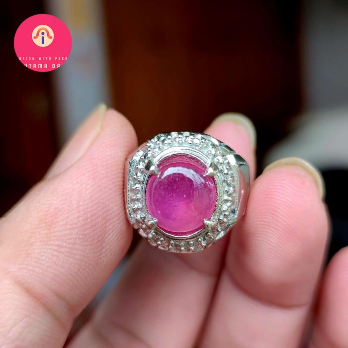 BATU CINCIN RUBY MOZAMBIK KRISTAL CLEAN DAN CLEAR