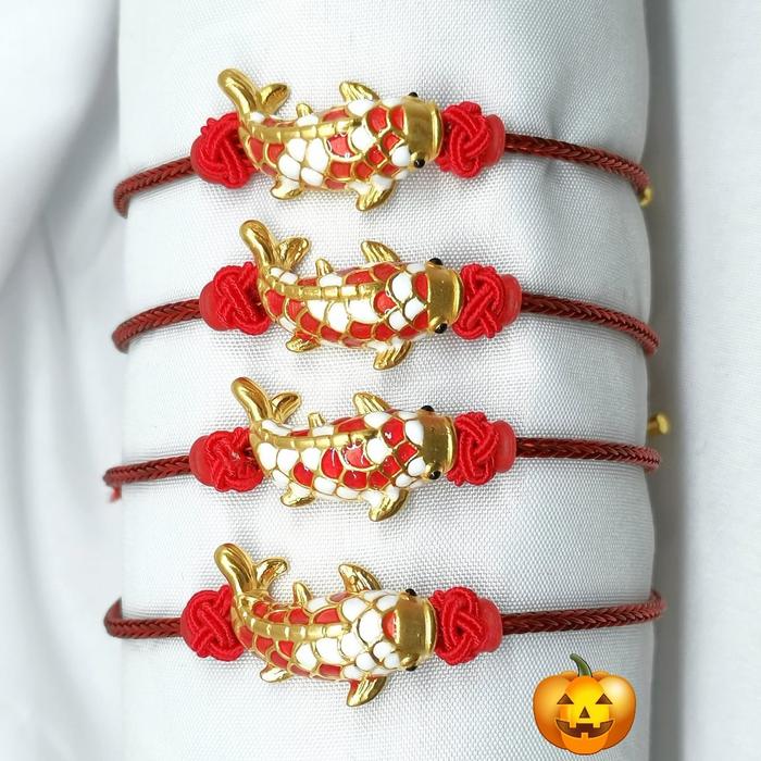 gelang pandoraa emas hongkong HK 24 ikan rejeki fengshui Bracelets
