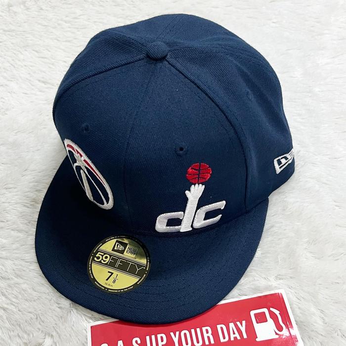 NEW ERA CAP 59FIFTY NBA DOUBLE LOGO WASHINGTON DC • NAVY