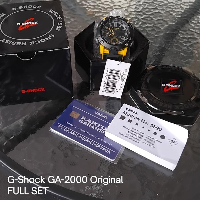 G-shock GA 2000-1A9DR - Hitam Kuning - Carbon Core