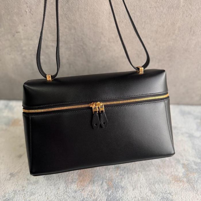 NEW LP27 Loro Piana Extra Bag BLACK GHW