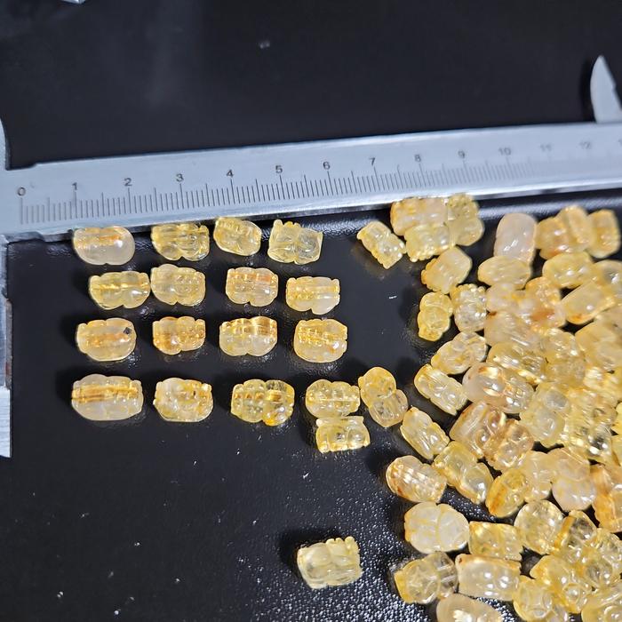 RUTILATED GOLDEN QUARTZ PIXIU sd 10mm HQ BATU ASLI Hrg SATUAN