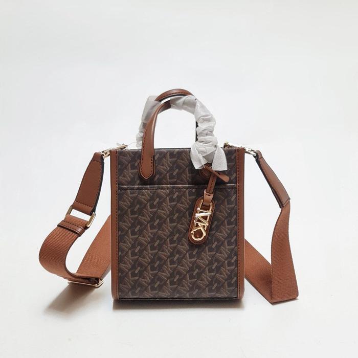 MK Gigi XS Shopper Tote Crossbody Brown Luggage