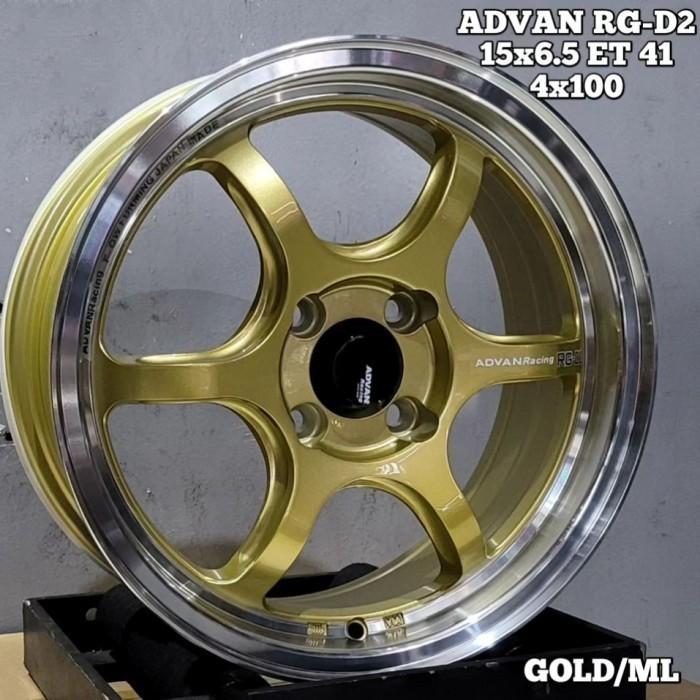 velg mobil ring 15 ADVAN RG D2 velg r15 lebar 6,5 brio mobilio agyaa velg mobil ring 15 ADVAN RG D2.