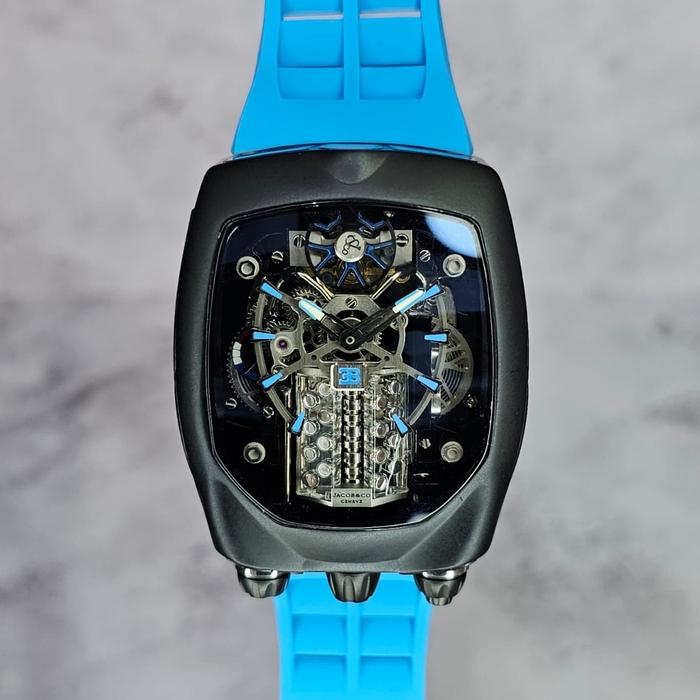 Jam tangan Automatic JACOB & CO Bugatti Chiron Sapphire include box
