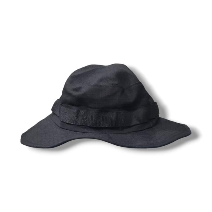 topi rimba hijau army/hitam ripstop, jungle hat green army,black