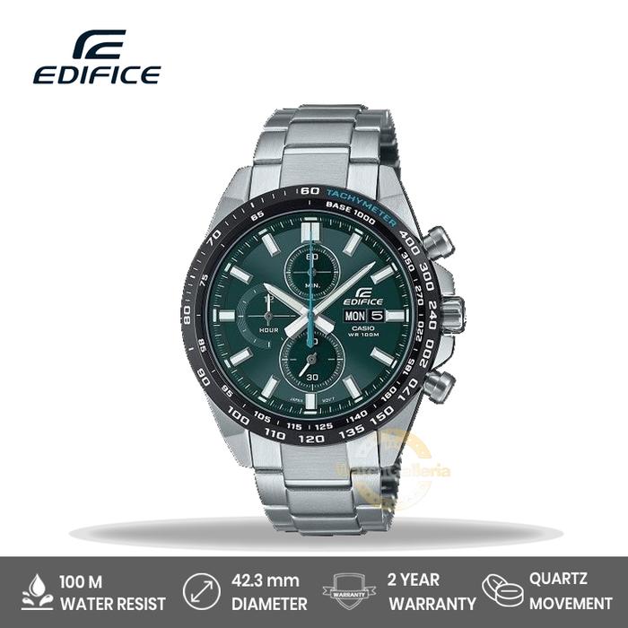 Jam Tangan Casio Edifice EFR-574DB-3ADF EFR-574DB-3A Chronograph Green Original