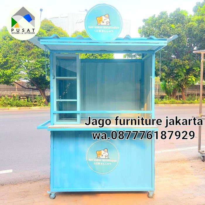 Gerobak conteiner / booth roti manis / booth bazar minimalis