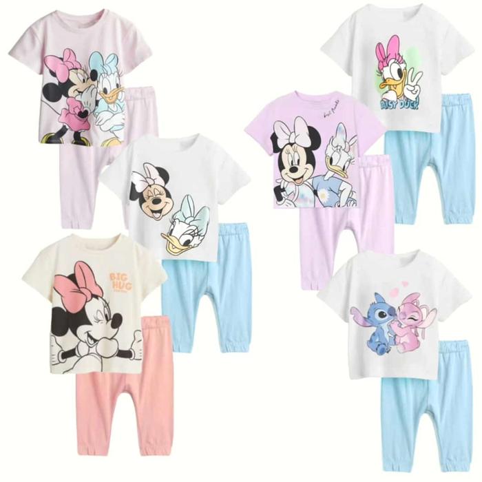 PHI105 Setelan Kaos Celanaa Anak Perempuan Baby HM Set Jogger Bayi