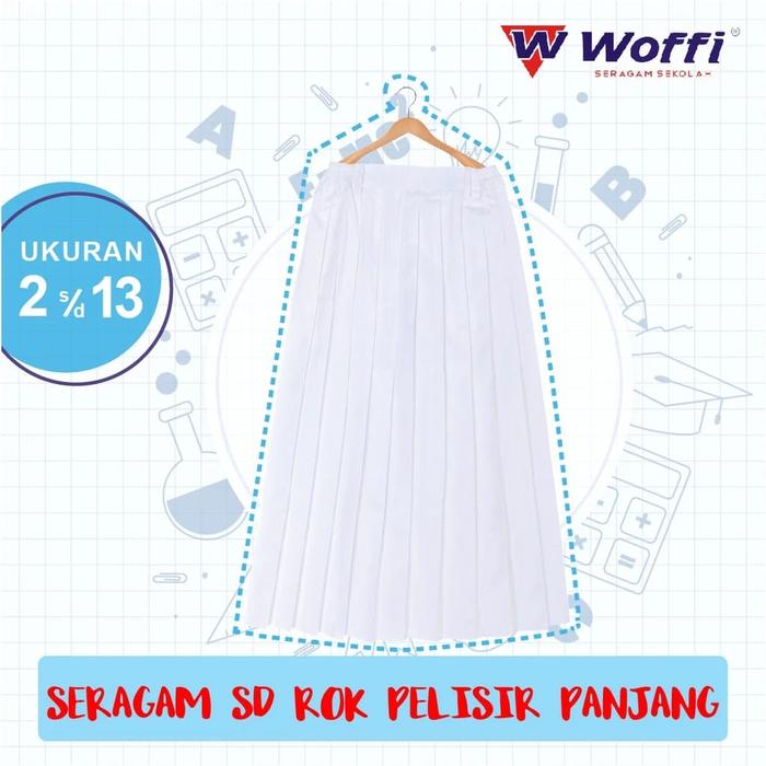 Seragam SD Woffi Rok Plisir Panjang Putih ROK PUTIH SERAGAM PASKIBRA PASUKAN PENGIBAR BENDERA