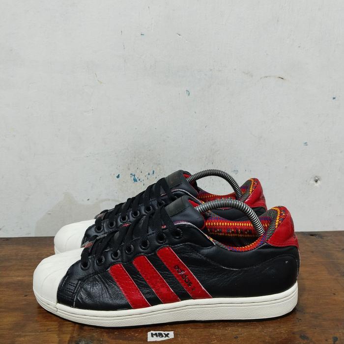 sepatu second ori adidas superstar core black size 42