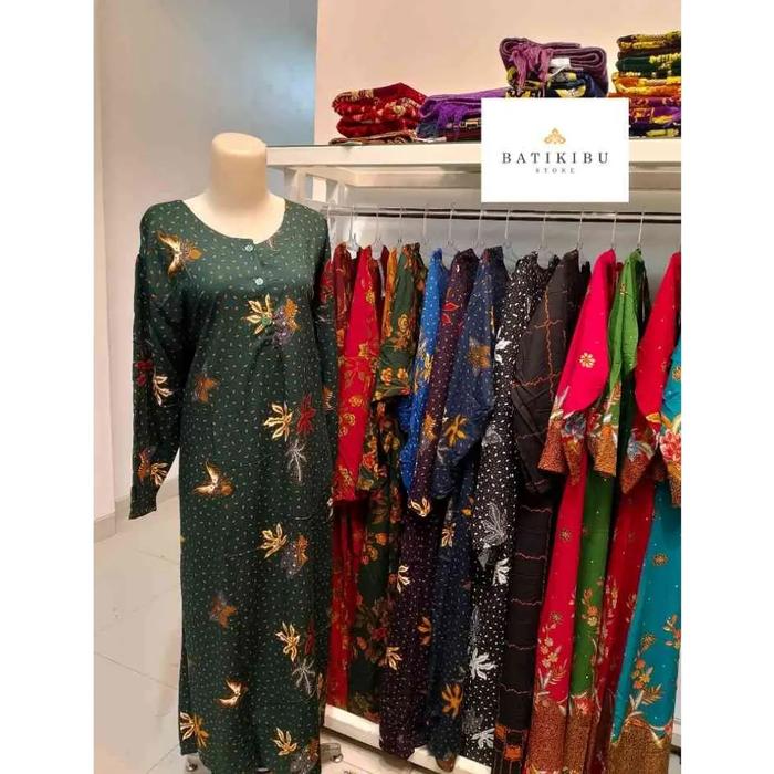 Longdress Batik Unggul Jaya Cap Sekar Mekar Extra Jumbo