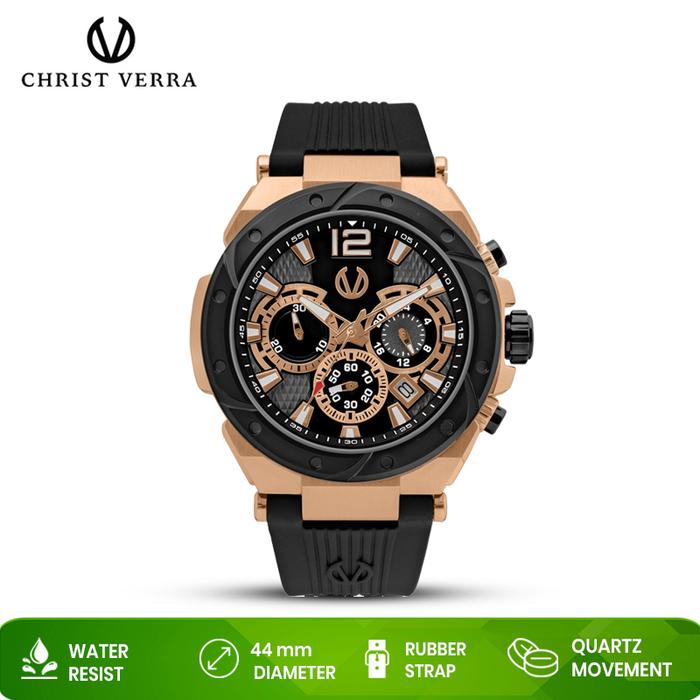 Jam Tangan Christ Verra CV 53604G-38 BLK Original Resmi