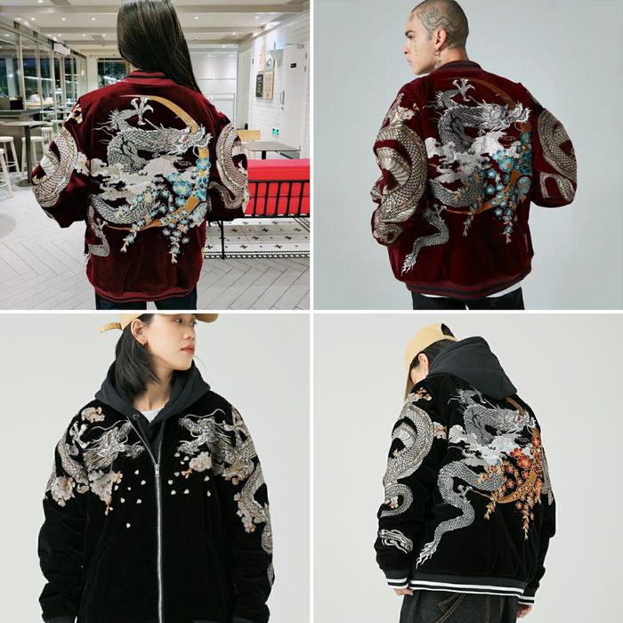 SUKAJAN VELVET DRAGON MOON CRESCENT ORIGINAL IMPORT