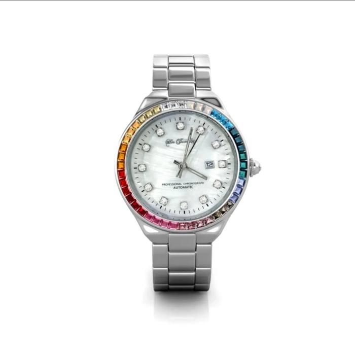 Rainbow Shell Watch Jam Tangan Crystal Premium by Her Jewellery (Dark Blue)