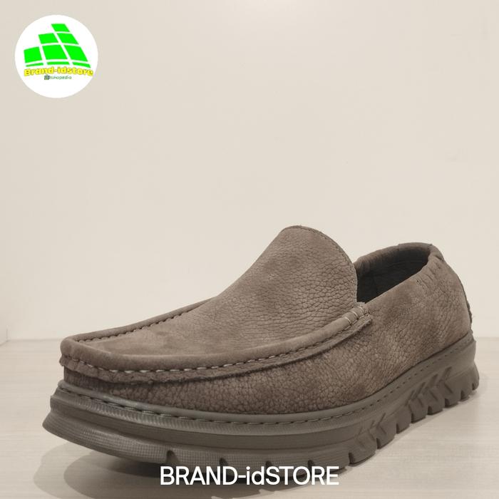 Andrew Original Sepatu Pria Casual Slip-on FIGARO Kulit Asli 100% Warna Grey