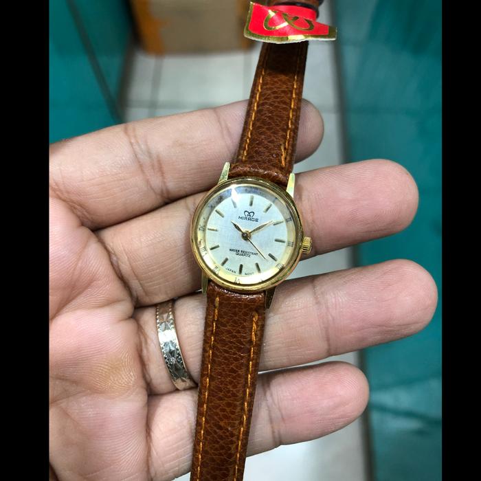 jam tangan wanita mirage klasik watch water resist vintage style simple siap pakai