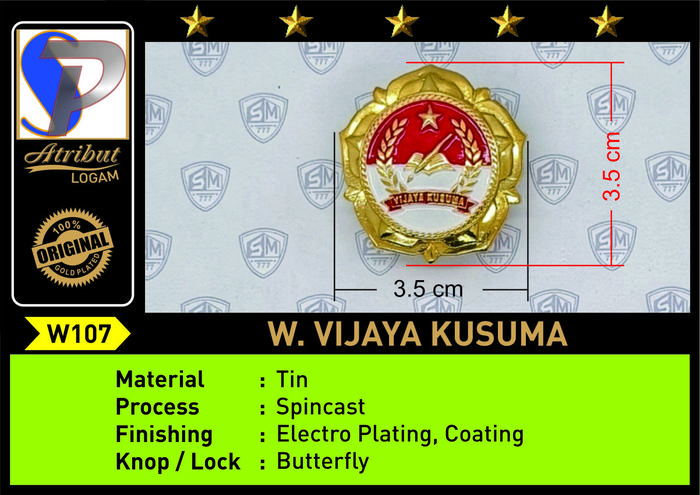 WING BREVET PIN LENCANA VIJAYA KUSUMA
