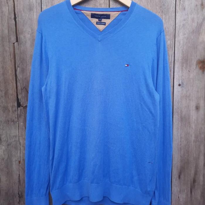 knitwear tommy hilfiger sweater rajut v neck second preloved