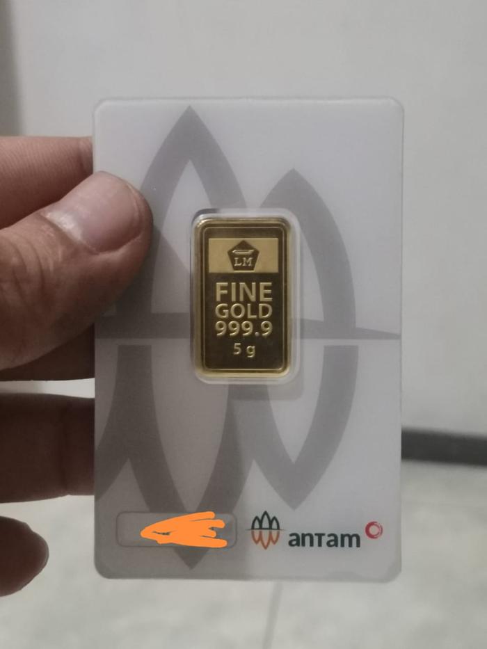 Antam 5gr 2024 reinvented press red mark Logam Mulia LM 5 gram Emas 5 GR 5gram Certicard press