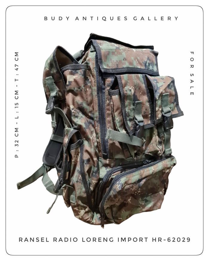 Tas Ransel Radio Loreng Militer HR-62029