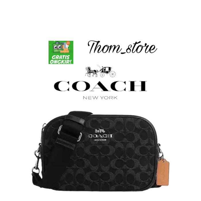 TAS SELEMPANG WANITA COACH CQ710 SHOULDER BAG JAMIE SIGNATURE DENIM