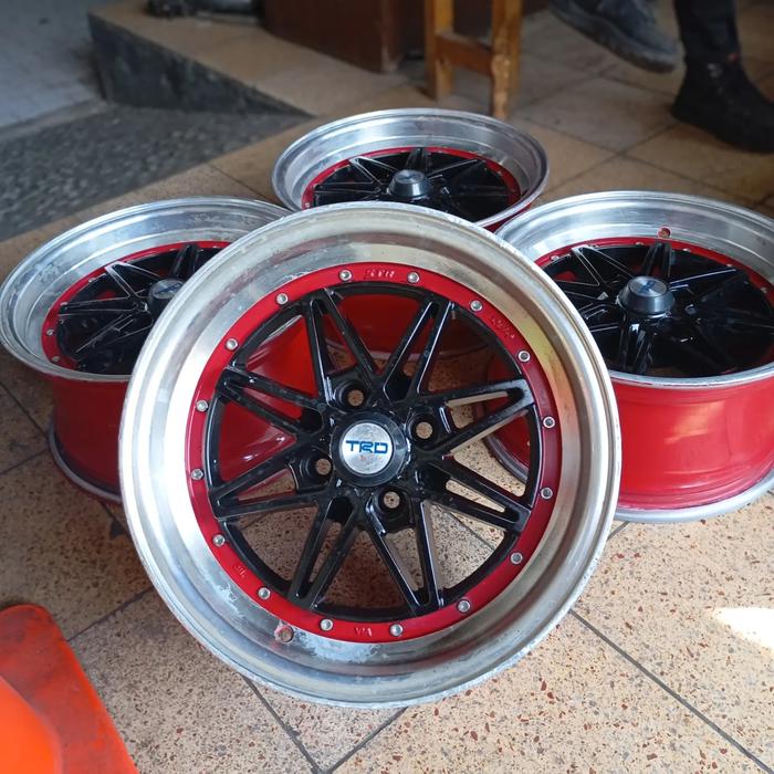 velg work equip 03 By Str Racing Ring 15 pcd 4x100 Lobang 4 lebar 7,5 inch Rata Rare items
