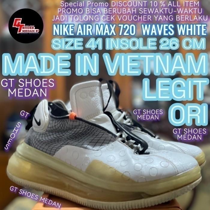 Nike air max 720 waves size 41 insole 26 cm made in Vietnam