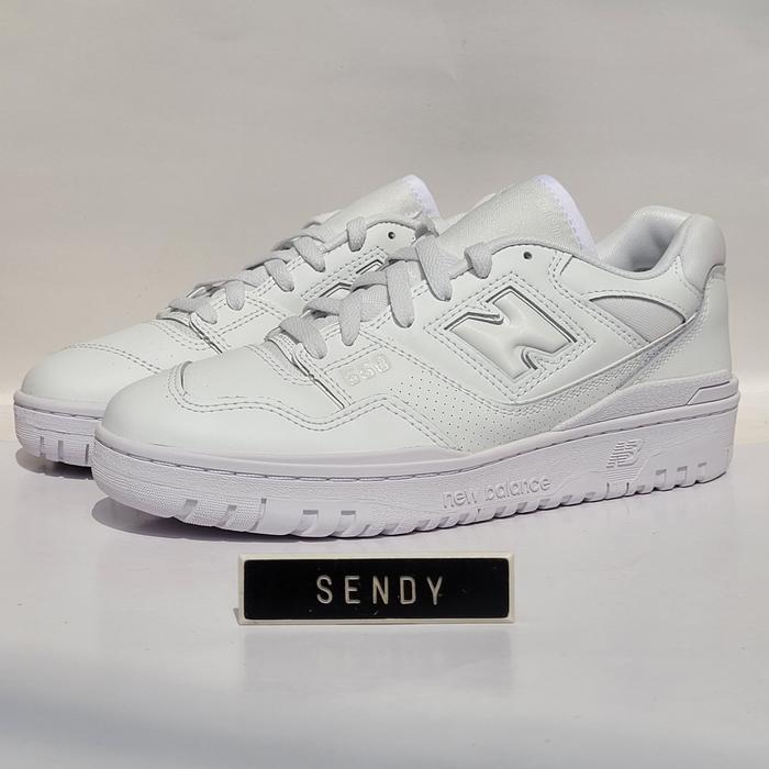 New Balance NB Men's 550 BB550WWW White White White Triple Full White Original 100% Ori Sepatu Casua