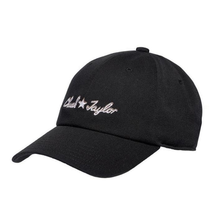 Topi Converse Chuck Taylor 70s Signature Baseball Dad Cap Hat Black ORIGINAL