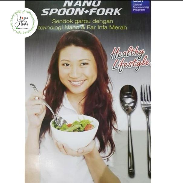 spoon fork nano tourmaline germanium giok stainless