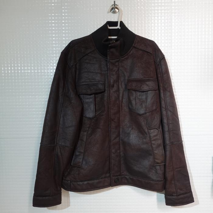 Original ZARA Casual 1975 Bikers Jaket Semi Kulit Suede Outdoor XL
