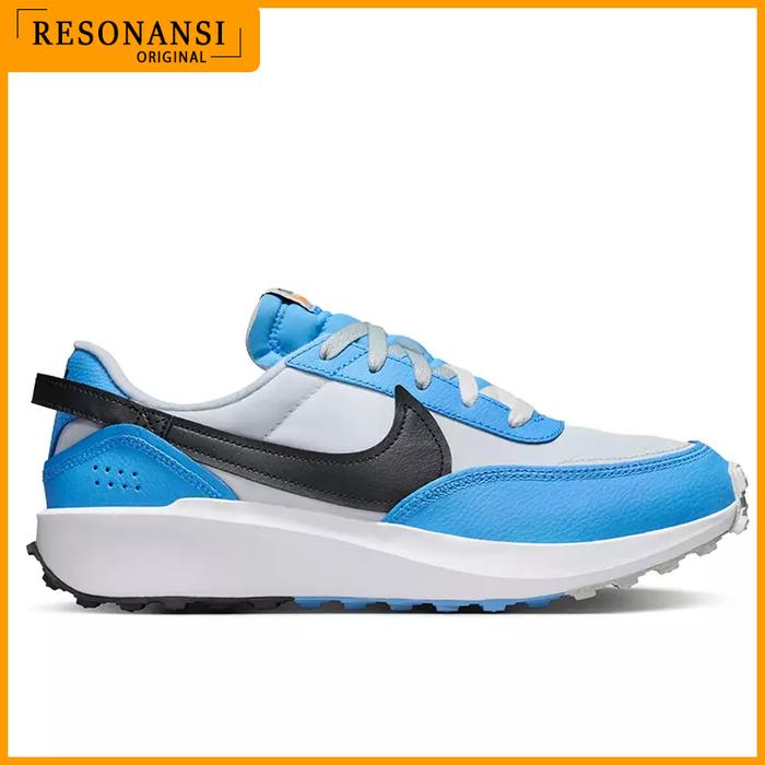 SEPATU PRIA TERBARU NIKE ORIGINAL SNEAKERS WAFFLE DEBUT BIRU-ABU-PUTIH