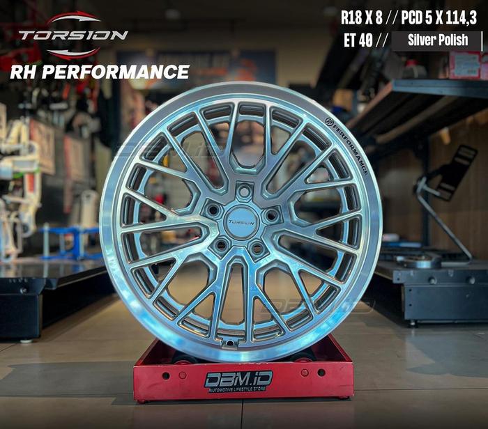 Velg RH Performance Ring 18 R18 Ridwan Hanif by Torsion Silver Polish
