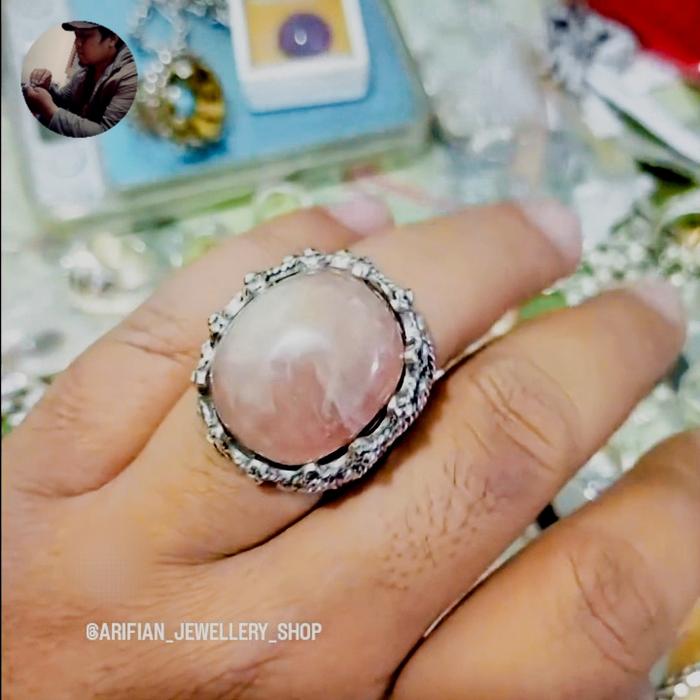 Cincin Pria Ruby Bawang Jumbo Corundum Ring Perak 925