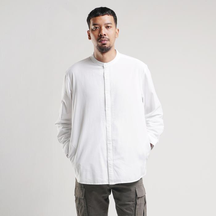 Baju Koko MGEE Original Baju Koko Lengan Panjang MGEE Autus 059 White